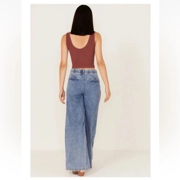 Free People Super Sweeper Wide Leg Jeans - Picture 3 of 9